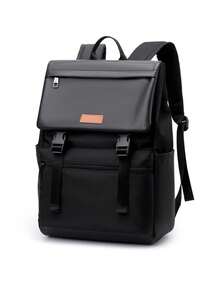 16 Inch Laptop Backpack For Men, Flap Design, Lightweight, Korean Style, Waterproof, For School, Commuting, Travel - Multicolor - View 4