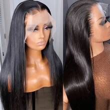 Long Straight Wigs Pre Plucked 13x4 Lace Front Wigs 200 Density HD Lace Front Wigs Human Frontal Hair 13x4 Straight Black Wigs Blended Hair For Women Lace Front Wig With Baby Hair Daily Party Use - Natural & Black - View 10