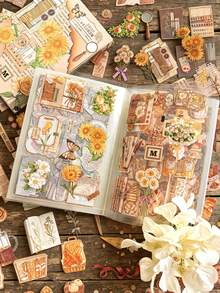 1 Pack Of 20 Pcs Coffee, Food, Flower, Book, Life Decorative Stickers, Scrapbooking Materials School Supplies - DT1356 - View 8