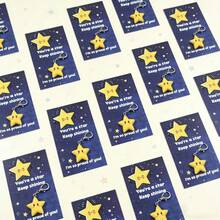 10 buc cadou drăguț de felicitare cu stea, mândru de tine și amintire de realizare pentru absolvirea colegilor și studenților, cadouri de apreciere/absolvire/cadouri pentru întoarcerea la școală, brelocuri motivaționale pentru bărbați și femei, cadouri inspiraționale pentru petrecere - Ești o stea, continuă să strălucești - Multicolor - Vizualizare 4