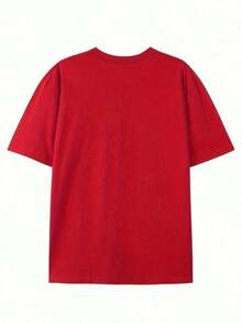 LooseElegante camiseta con estampado de corona de la Virgen María de estilo religioso, top de verano para mujer, se puede usar en interiores o exteriores, adecuada para salir de compras y usar en casa. Camiseta de algodón para mujer, transpirable y absorbente de sudor, de manga corta para verano - Negro - Ver 8