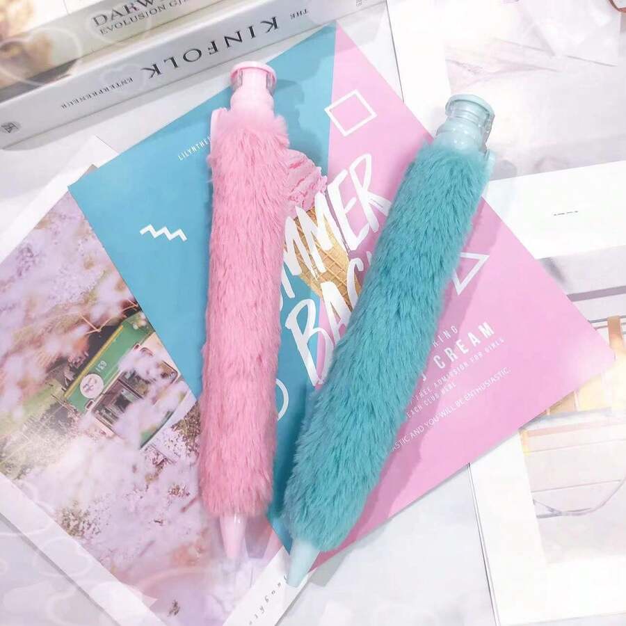 Joyful Moments: Giant Plush Pen For Office Or School - Personalized, Water-Based Ink, And Ergonomic Design - A - View 1