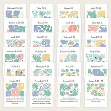 24 piezas Tarjetas con Escrituras Cristianas con Diseños Florales - Tarjetas de Aliento con Versículos Bíblicos, Tarjetas de Fe Inspiradoras Diarias para Oración, Meditación y Crecimiento Espiritual, Regalos Religiosos - Multicolor - Ver 3