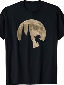 Camiseta con estampado de confeti de corazón de Carnaval de Colonia para la Catedral, de la marca Alaaf De Fashion, con cuello redondo, tela ligeramente elástica, corte regular, patrón geométrico, estilo casual, perfecta para hombres. - Negro - Ver 1