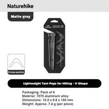 Naturehike 6个轻便帐篷地钉，适合徒步旅行 - 彩色 - 查看 10