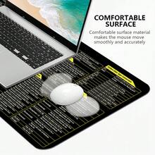 1片特大號耐用滑鼠墊，適用於Python擴展快捷鍵桌墊，附擴展速查表與辦公室快捷鍵，小型滑鼠墊適用於辦公室筆電鍵盤與桌面，精確縫製邊緣與防滑橡膠底 - 擴充快捷鍵 - 查看 12