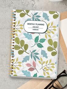 BUBU 2026-2027 Cartoon Academic Planner, 2-Year Spiral Bound Monthly Organizer, Suitable For Students, Teachers And Daily Use, Back To School Office Supplies Essential - Green - View 7