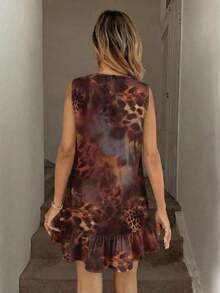 Vestido mini estampado para mujer, adecuado para primavera y verano - Multicolor 4 - Ver 2