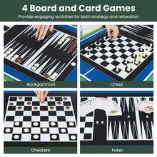 GOFLAME Multi-Game Table Set With Space-Saving Stackable Design For Family & Adult Foosball Air Hockey Pool Ping Pong Shuffleboard Bowling Chess Backgammon Game Table - Khaki - View 8