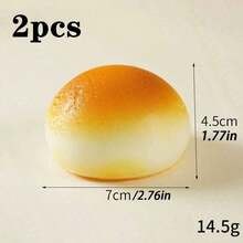 1 chiếc bánh mì mềm dẻo, giống thật, đồ chơi bóp giảm căng thẳng, mô hình trang trí bánh, đồ chơi độc đáo. - Xem 16