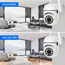 1/2/4 piezas Cámara de inalámbrica WiFi Full HD, conexión WiFi de 2.4G, tecnología avanzada de inclinación-giro-zoom, visión nocturna a todo color, audio bidireccional, seguimiento inteligente de movimiento, adecuada para monitoreo de ancianos/mascotas en interiores, cámara de para el hogar - Blanco - Ver 7