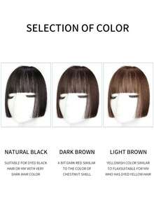 Bangs Synthetic Straight Natural Fringe Princess Cut Bangs Clip In Hair Extensions Women Hair Bangs Fake Fringe Hair - Multicolor - View 3
