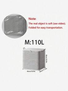 Foldable Fabric Storage Box, Thickened Large Capacity Clothing Storage Bin With Handles, Closet Storage Basket For Blankets, Toys, Clothes, Bedroom, Wardrobe, Living Room Home Organization, Space-Saving - Grey - View 14
