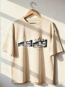 Stylish And Aesthetic Short-Sleeve T-Shirt, Fashionable Short-Sleeve T-Shirt For Spring And Summer 2026, Made In Mexico, 180 Grams. Cartoon Print, Couple Design, Suitable For Indoor Or Outdoor Wear. Crew Neck, Unisex, Ideal For Office And Leisure. One-Piece Pack. - APR-P631577SLNDXZGY450 - 查看 1