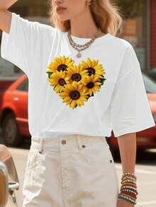 Dam-T-shirts - Vitt - Visa 1