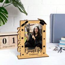 1pc Graduation Photo Frame, Ideal Graduation Gift - Lightweight Square Vertical Frame, Themed Design, Vertical Photo Display, Can Hang Diploma And Tassel Memorabilia, Suitable For Graduate And Classmate Home Decor - 1PC - View 4