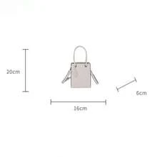 Small Square Bag, Tote Bag, Shoulder Bag, Casual Crossbody Bag, Solid Color Cell Phone Bag, 20.5 X 16 X 6 Cm - 黑色 - 查看 4