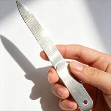 1 cái dũa móng tay hai mặt bằng thép không gỉ, dụng cụ mài móng tay bằng kim loại bền chắc, có thể rửa sạch, thích hợp cho gia đình và tiệm làm móng. - Nhiều màu - Xem 6
