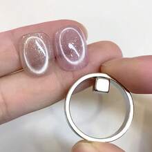 1个圆形空心磁环，磁铁+小方磁铁猫眼美甲工具，强力磁性附件，新手辅助猫眼美甲工具 - 彩色 - 查看 3