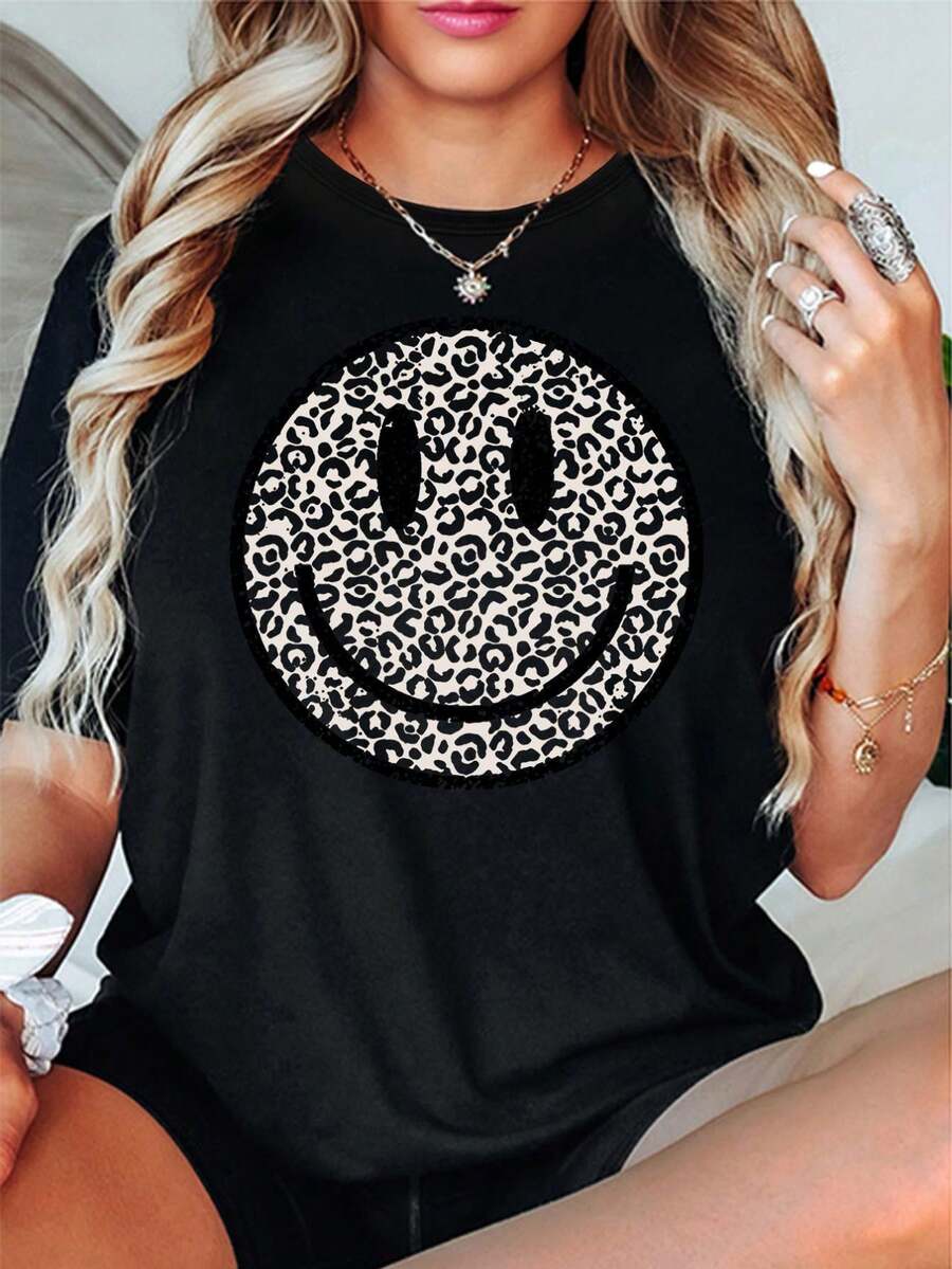 Dam-T-shirts - Svart - Visa 1