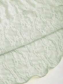 Top corto tipo tubo con lazo y estampado texturizado - verde menta - Ver 3