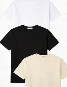 Women's Short-Sleeved T-Shirt Set, Choose Your Style. Single Garment, Not A 3-Piece Set. 1 Piece/Set Of Short-Sleeved T-Shirts Suitable For Streetwear. Oversized Crew Neck Top For Daily Outings, Camping, Concerts, Hip-Hop, Rock, And Rap Events. American Retro Style With City Name Prints, Soft To The Touch, Comfortable, Stylish, And Versatile For Leisure, Parties, And The Beach. Ideal For Easter And Holy Week. - 白色 - 查看 2