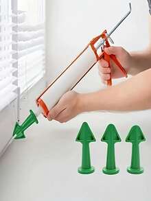3pcs Silicone Sealant Caulking Gun Nozzle Tips - Durable Silicone Applicator Tools For Sealant And Epoxy Filler, Easy To Clean, Suitable For Floor And Tile Cracks, No Power Required - Multicolor - View 2