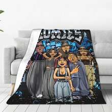 Lil Homies Chicana Blanket Flange Textile Decor Portable Super Soft Throw Blankets For Home Office Plush Quilt This Flannel Blanket Features Digital Printing Technology And Is Suitable For All Seasons.It's An Excellent Gift For Classmates, Friends, Sisters, Brothers, And Elders, Especially For Mother's Day, Father's Day, National Day, And Anniversaries.-280gsm - 彩色 - 查看 2