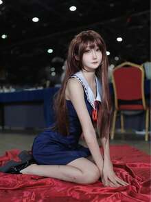 1件齐本里香cosplay蓝色连衣裙，动漫cosplay - 彩色 - 查看 4
