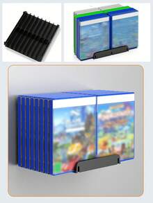 16-Slot High Capacity Game Disc Storage Holder Stand, Suitable For Switch Game CDs, Black - View 2