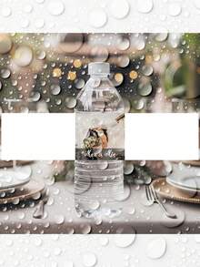 1-30個客製化照片水瓶標籤 - 3種款式，個性化慶祝標籤，DIY客製化水瓶包裝貼紙，適合居家使用 - 彩色 - 查看 5