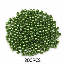 10-1000顆深綠色壓克力珍珠裝飾珠，4-20mm尺寸，圓形，適用於DIY珠寶製作、項鍊與手鍊製作，情人節與日常主題珠子混裝包 - 軍綠色 - 查看 15
