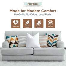 Pillowflex Synthetic Down Pillow Inserts for Shams Aka Faux/ Alternative 28 Inch by 28 Inch by Pillowflex - Blanco - Ver 5