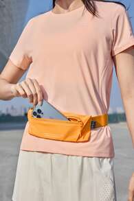 Bolsa de cintura para correr XTEP, diseño ligero, adecuada para primavera 2026, bolsa de running unisex para teléfonos, ciclismo al aire libre, naranja - Naranja - Ver 3