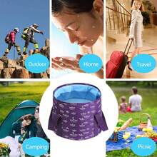 Collapsible Bucket For Soaking Feet, Purple Portable Travel Foot Bath Tub, Foot Soaking Bath Basin Portable, Foot Spa Soaking Feet Home Pedicure Basin Outdoor Camping - White - View 3