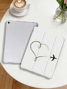 1 chiếc ốp lưng máy tính bảng vẽ tay tối giản hình trái tim và máy bay, tương thích với iPad Mini 4/5/6/7, Air, 9.7/10.2/10.5/Air 4/5, Pro 11-Inch, thế hệ thứ 10, Air 11-Inch (M3) 2025, (A16) 11-Inch thế hệ thứ 11 2025, Air 8 (M4) 2026 (11-Inch), Galaxy Tab A8 10.5 Inch 2022. Có khe cắm bút cảm ứng tích hợp, chân đế gập 3 lần, viền mềm TPU bảo vệ, chức năng ngủ/thức từ tính, thiết kế thanh lịch/sáng tạo/vui nhộn/tối giản. - Nhiều màu - Xem 3