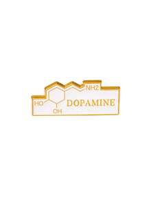 1/5pcs Creative Science Symbol Brooch, Dopamine Molecular Formula Niche High-End Clothing & Bag Pins, Exquisite & Durable Gift For Classmates, Friends, Unique Thoughtful Small Present - Multicolor - View 12