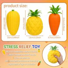 1pc Extra Large Realistic Pineapple Squeeze Ball, Soft Pressure Relief Toy, Slow Rebound Sensory Toy, Fun Squeezing Toy For Kids, Party Favor, Birthday Gift - Multicolor - View 9