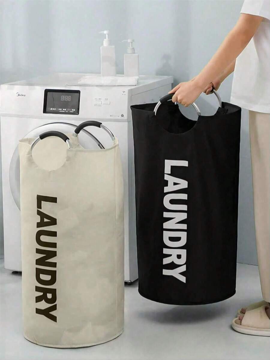 1 Peça Cesto de Roupa Dobrável Preto, Economiza Espaço, Grande Capacidade de Armazenamento, Estável e Durável, Leve e Portátil, Respirável e à Prova de Umidade, Adequado para Banheiro, Quarto, Lavanderia, Guarda-Roupa, Varanda, Viagem e Viagem de Negócios. Cesto de Roupa Suja Vertical de Grande Capacidade para Armazenamento.