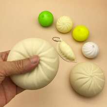 OBOVAY Soft Plush Dumpling Squeeze Toy, Realistic Bun Prank Toy, Squishy Stress Relief Toy, Washable Slow Rebound Squeeze Toy, Suitable As Gift For Friends, Office Stress Relief, Fun Party Favor - Multicolor - View 12