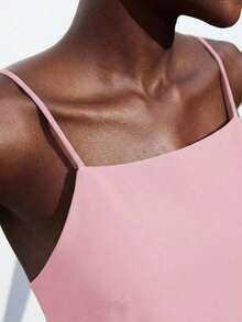 Blusa sin mangas con lazo ajustable, elegante para fiesta, oficina, viajes, casual, romántica, adecuada para invitados de boda, anfitriones, citas, fiestas, conciertos, desayunos, aeropuerto, vacaciones de verano - Rosa - Ver 6