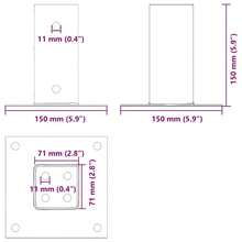 vidaXL Post Bases Square 12 Pcs Anthracite 2.80x2.80" Powder-Coated Steel - A - Xem 10