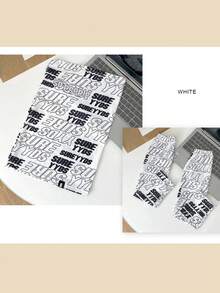 1 Set modische Buchstabenmuster zufällige Eisseide Sonnenschutz Gesichtsmaske + Eisseide Armstulpen, Unisex UV-Schutz Armstulpen, atmungsaktive Halsmaske Gesichtsmaske, geeignet für Sommer tägliche Outdoor-Aktivitäten, atmungsaktiv und nicht schweißtreibend - Verschiedenfarbig - Übersicht 16