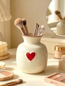 1pc High-End Nordic Style Donut Shaped Makeup Brush Holder, Multi-Functional Pen Cup Decor, Large Capacity For Home & Office Storage, Suitable For Brushes, Combs, Puff - Multicolor - View 7
