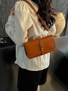 Versatile Minimalist Crossbody Bag For Women, Suitable For Commuting, Shopping, Work, Dating And Various Occasions, Elegant Design - Brown - View 5