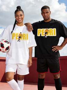 Ropa de Verano, Camisetas de Fútbol para Torneo 2026 con Estampado del Balón Oficial del Partido. Blanco. - Blanco - Ver 1