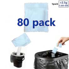 No Unpacking/Detachable Bag - Portable - Home Cleaning - Toilet Treatment - Portable Quick-Absorbing Toilet Powder, Outdoor And Home Universal Emergency Waste Solidification Device, Easy To Use As A Household Essential - White - View 13