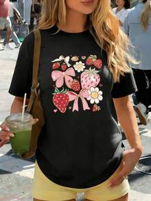 Women T-Shirts - Black - View 1