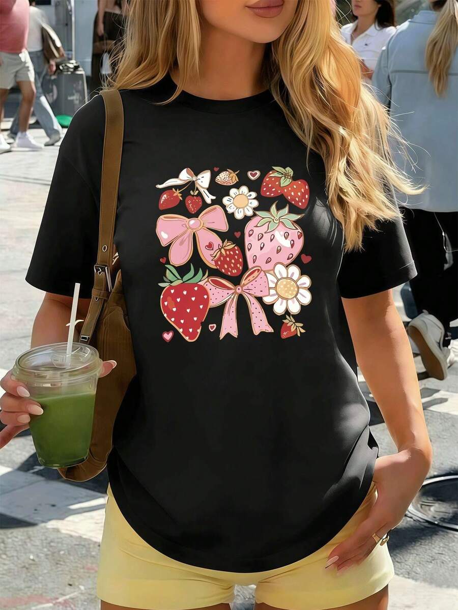 Women T-Shirts - Black - View 1