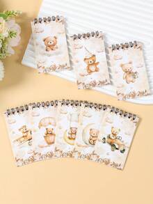 8pcs Teddy Bear Coil Notebook,Birthday Party Favors,Spiral Nitebooks Babyshower Gift,BackToSchool Prizes,Party Favors, Birthday Gifts, Party Supplies - Brown Bear - View 4
